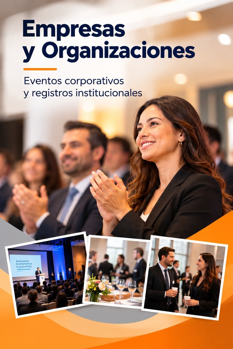 Empresas y organizaciones: eventos corporativos y registros institucionales